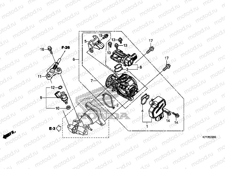 E-22 THROTTLE BODY/FUEL INJECTOR