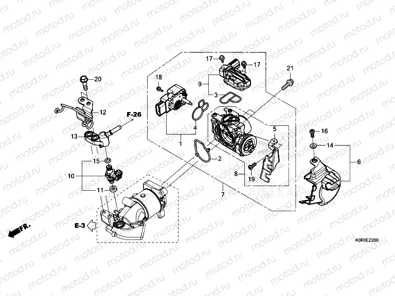 E-22 THROTTLE BODY/FUEL INJECTOR