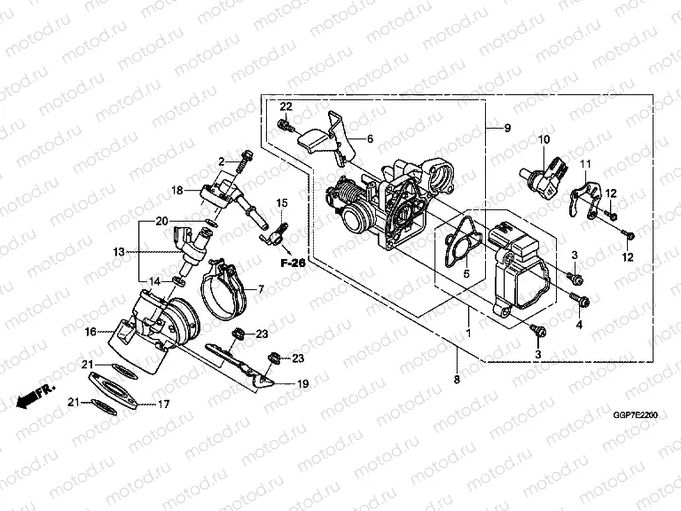 E-22 THROTTLE HOUSING