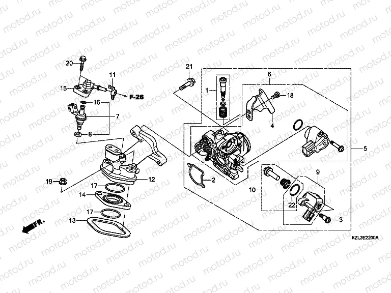 E-22 THROTTLE HOUSING