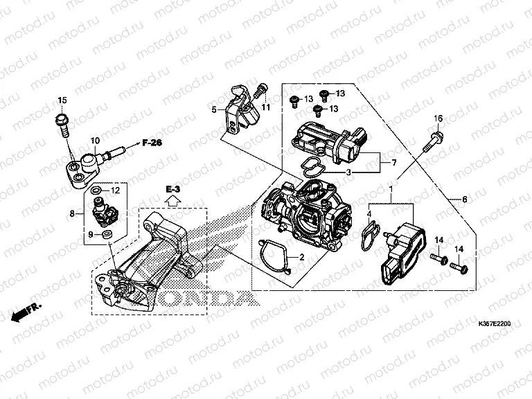 E-22 THROTTLE HOUSING / FUEL INJECTOR