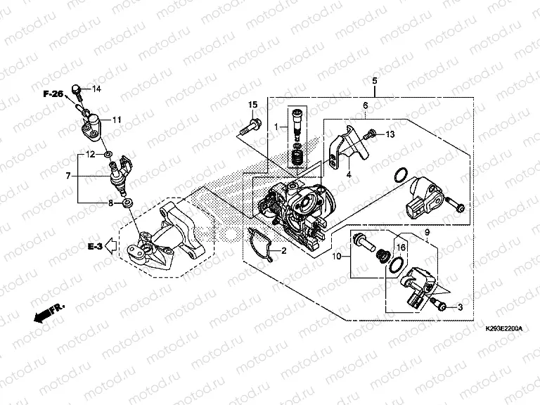E-22 THROTTLE HOUSING / FUEL INJECTOR