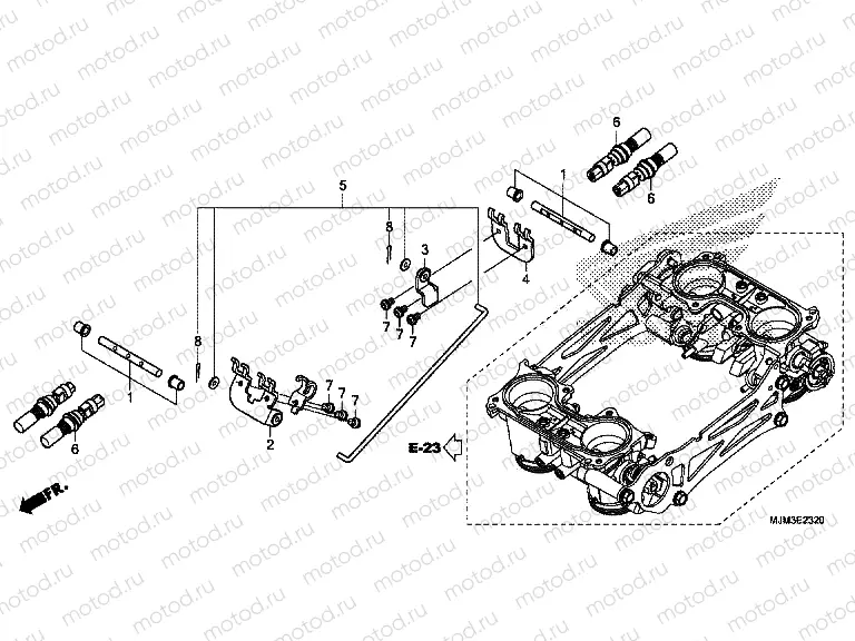 E-23-20 THROTTLE BODY (COMPONENT PARTS)