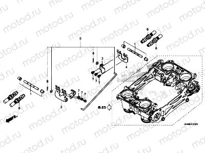 E-23-20 THROTTLE BODY (COMPONENT PARTS)
