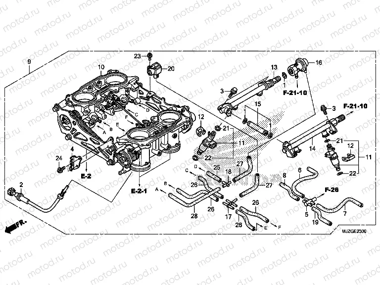 E-23 THROTTLE BODY (ASSY.)