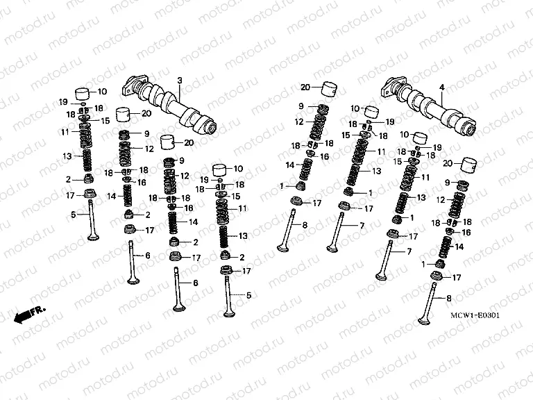E-3-1 CAMSHAFT / VALVE (REAR)