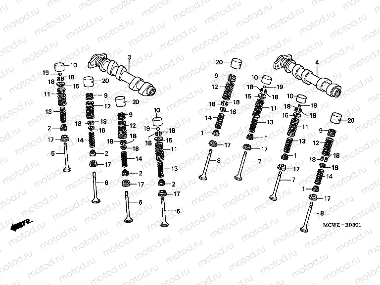 E-3-1 CAMSHAFT / VALVE (REAR)