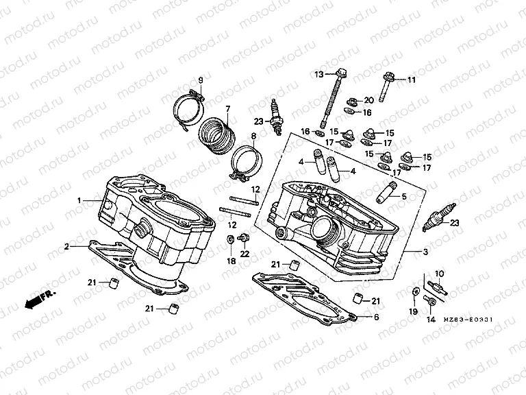 E-3-1 CYLINDER / CYLINDER HEAD (REAR)