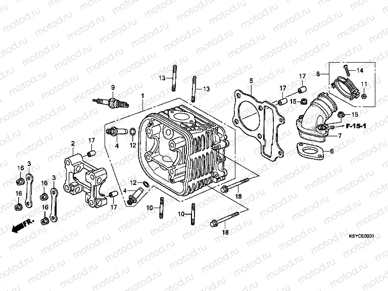 E-3-1 CYLINDER HEAD (SC125A)