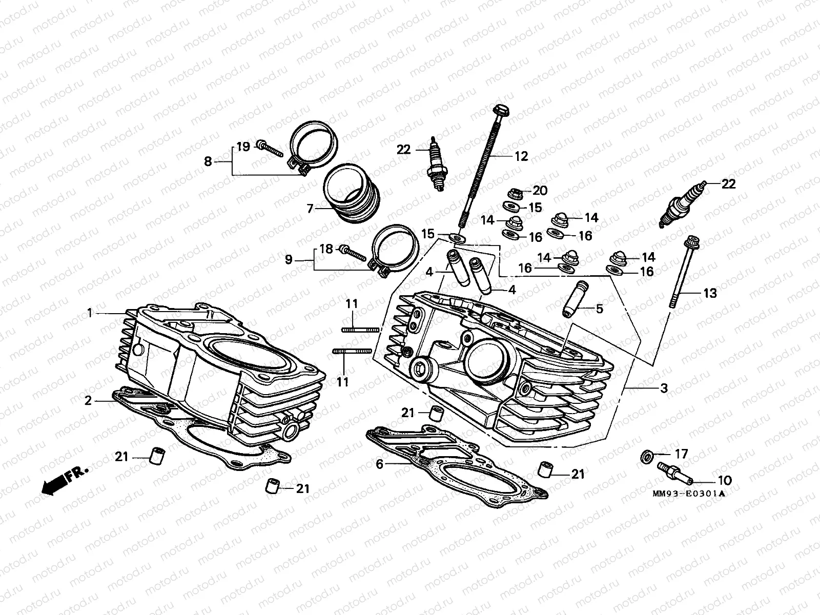 E-3-1 CYLINDER/CYLINDER HEAD (REAR)