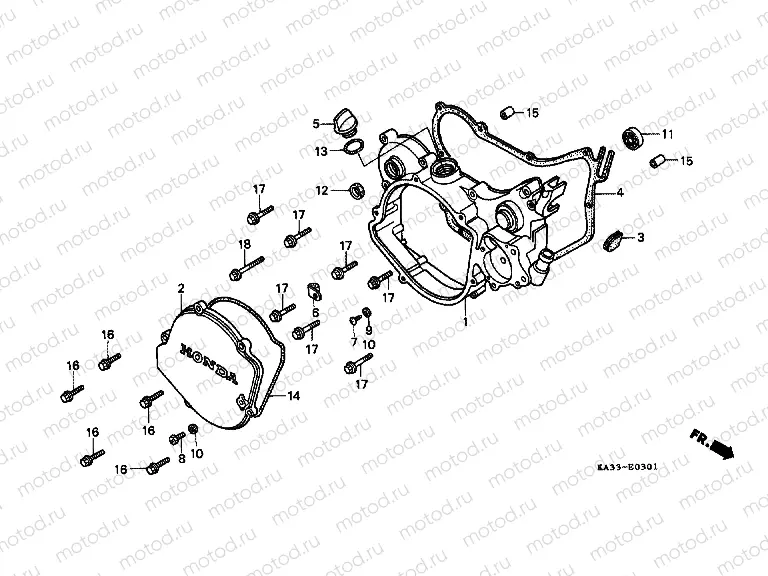 E-3-1 RIGHT CRANKSHAFT COVER (2)