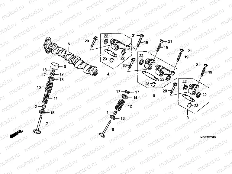 E-3-10 CAMSHAFT / VALVE (REAR)