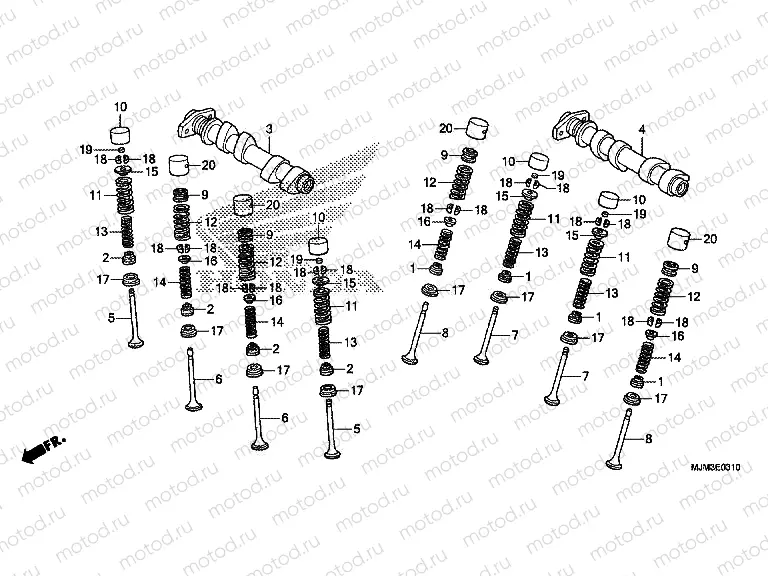 E-3-10 CAMSHAFT / VALVE (REAR)
