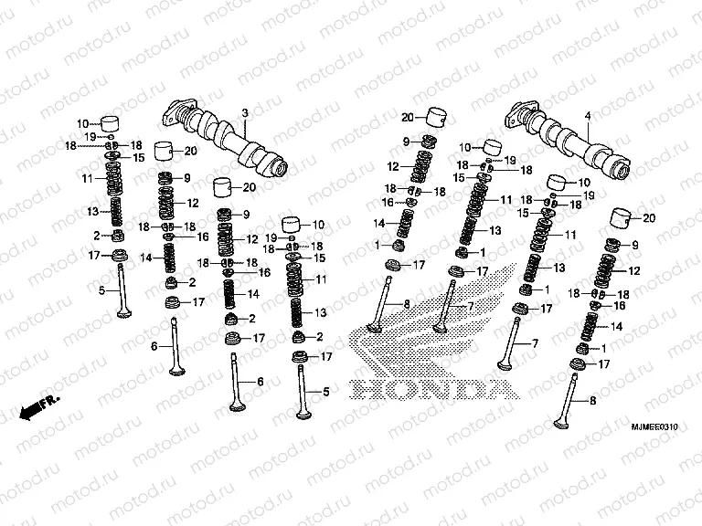 E-3-10 CAMSHAFT / VALVE (REAR)