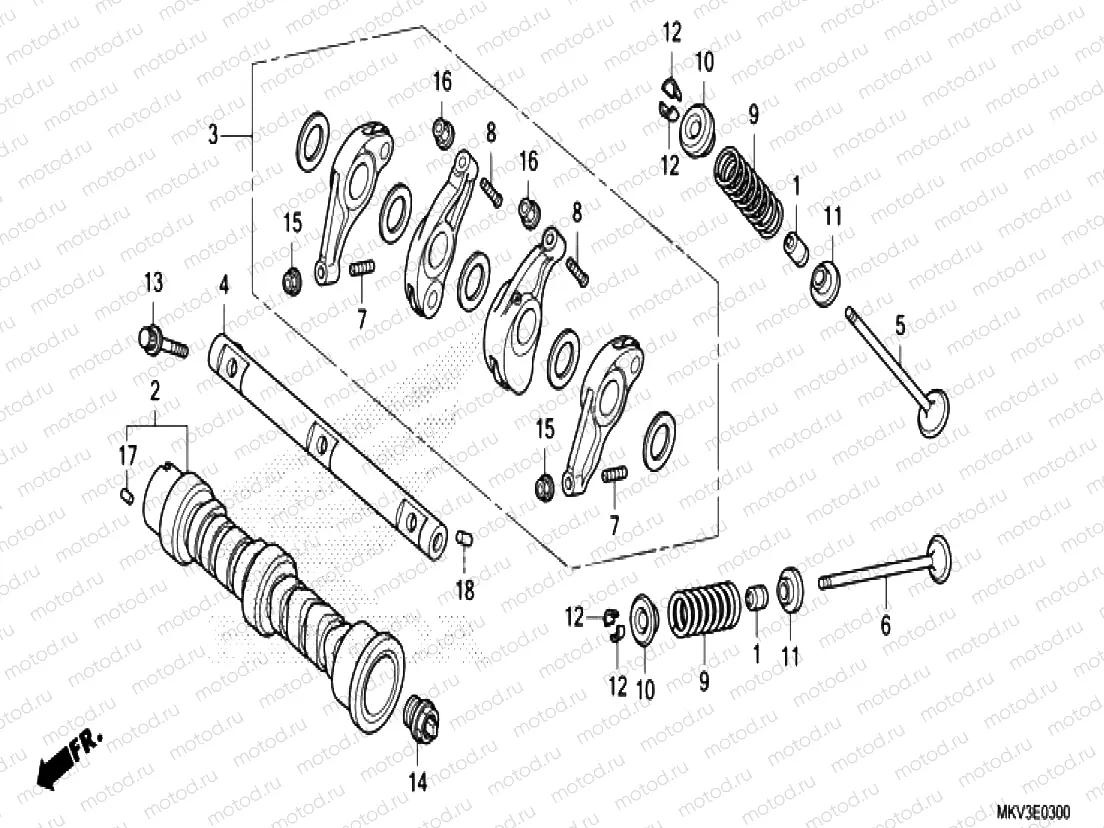 E-3 CAMSHAFT & VALVE