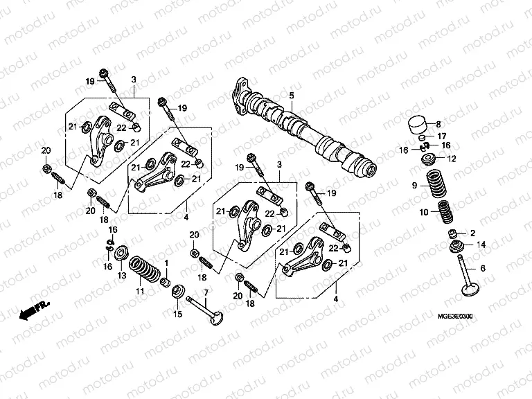 E-3 CAMSHAFT / VALVE (FRONT)