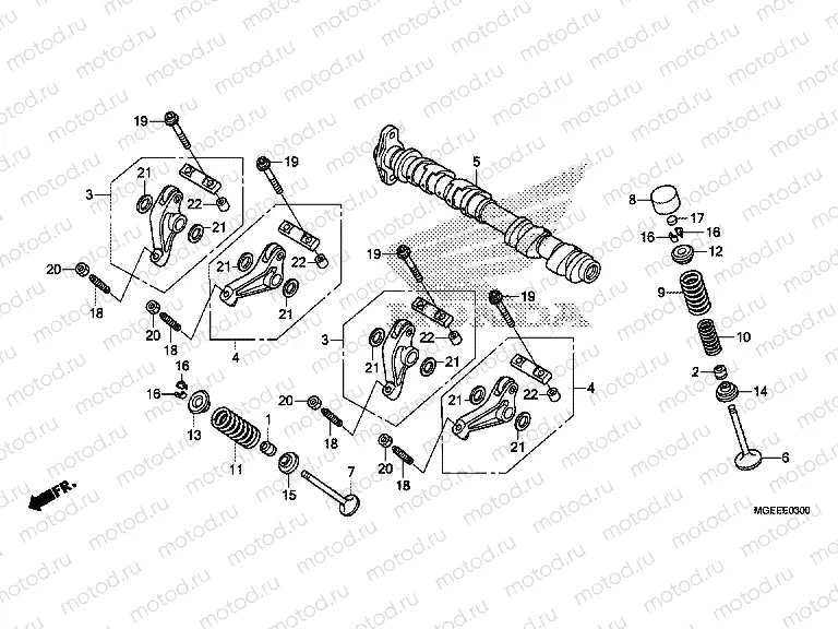 E-3 CAMSHAFT / VALVE (FRONT)