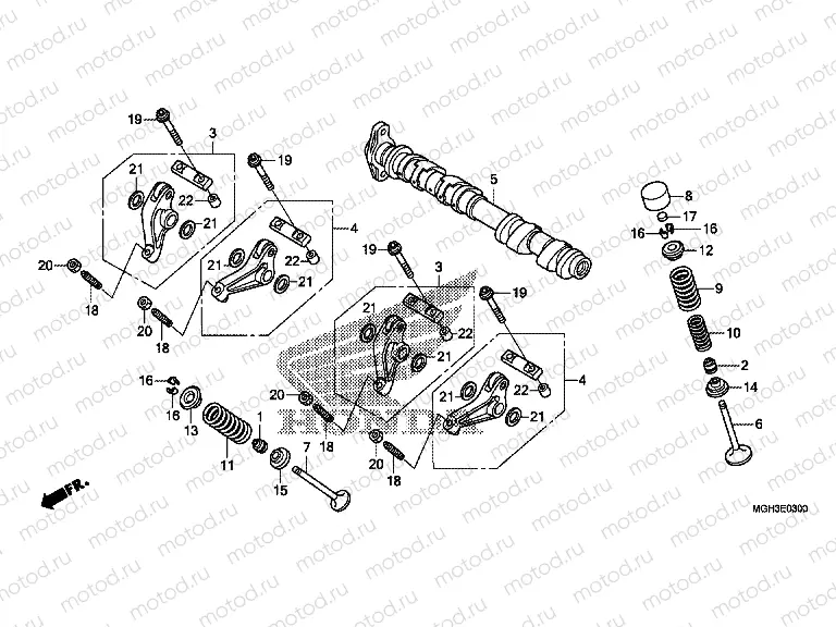E-3 CAMSHAFT / VALVE (FRONT)