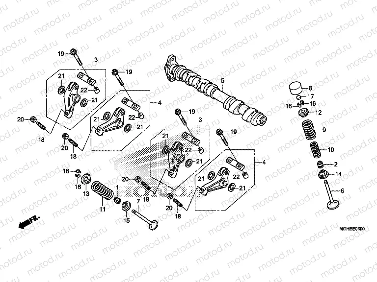 E-3 CAMSHAFT / VALVE (FRONT)