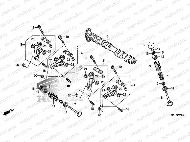 E-3 CAMSHAFT / VALVE (FRONT)