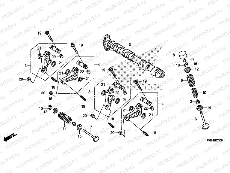 E-3 CAMSHAFT / VALVE (FRONT)