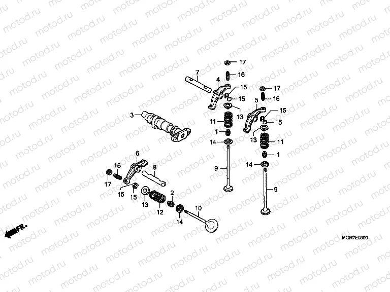 E-3 CAMSHAFT / VALVE (FRONT)