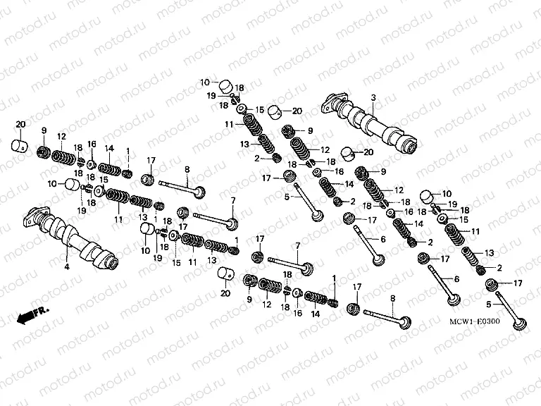 E-3 CAMSHAFT / VALVE (FRONT)