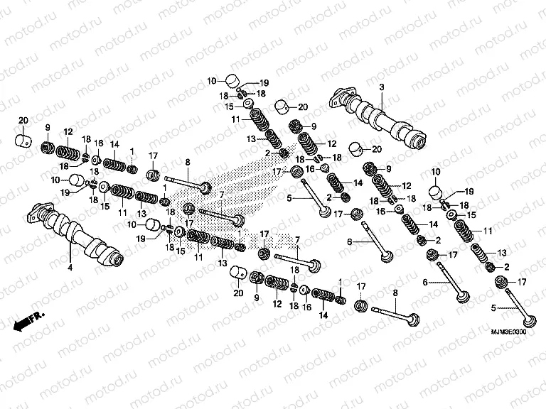 E-3 CAMSHAFT / VALVE (FRONT)