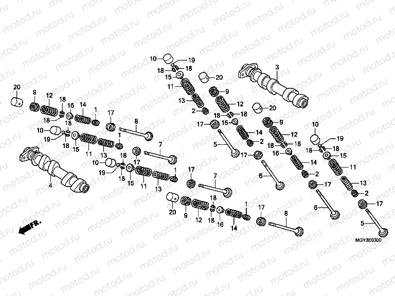 E-3 CAMSHAFT / VALVE (FRONT)