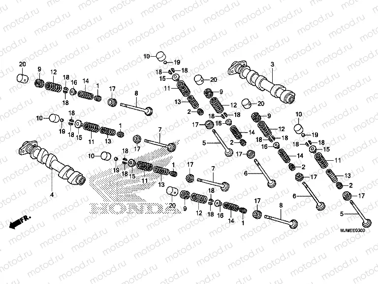 E-3 CAMSHAFT / VALVE (FRONT)
