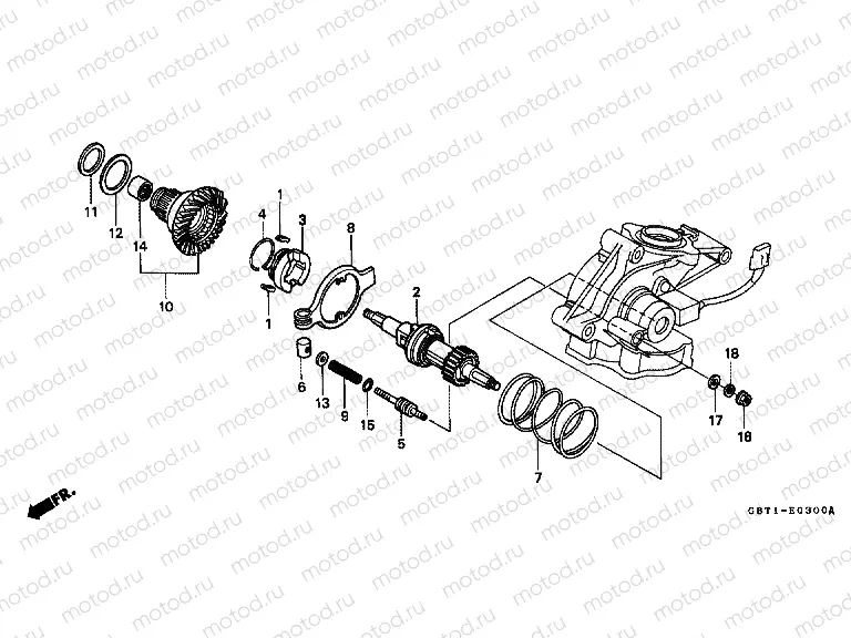 E-3 CRANKSHAFT / DRIVE GEAR