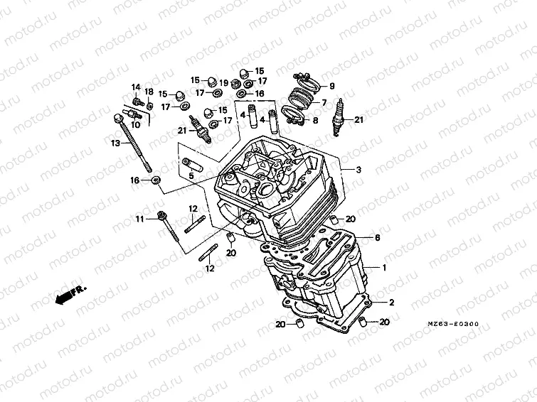 E-3 CYLINDER / CYLINDER HEAD (FRONT)