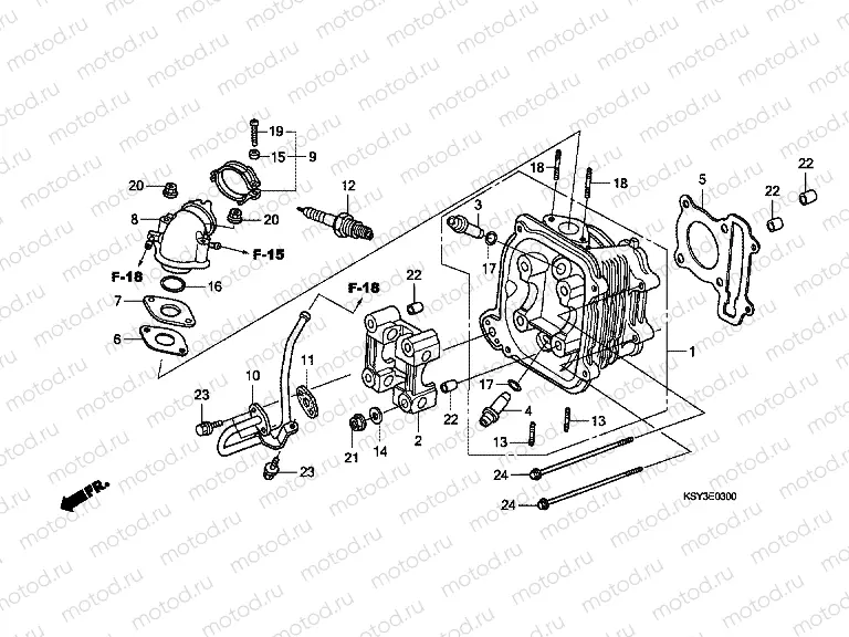 E-3 CYLINDER HEAD