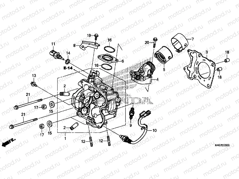 E-3 CYLINDER HEAD