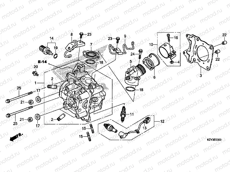 E-3 CYLINDER HEAD