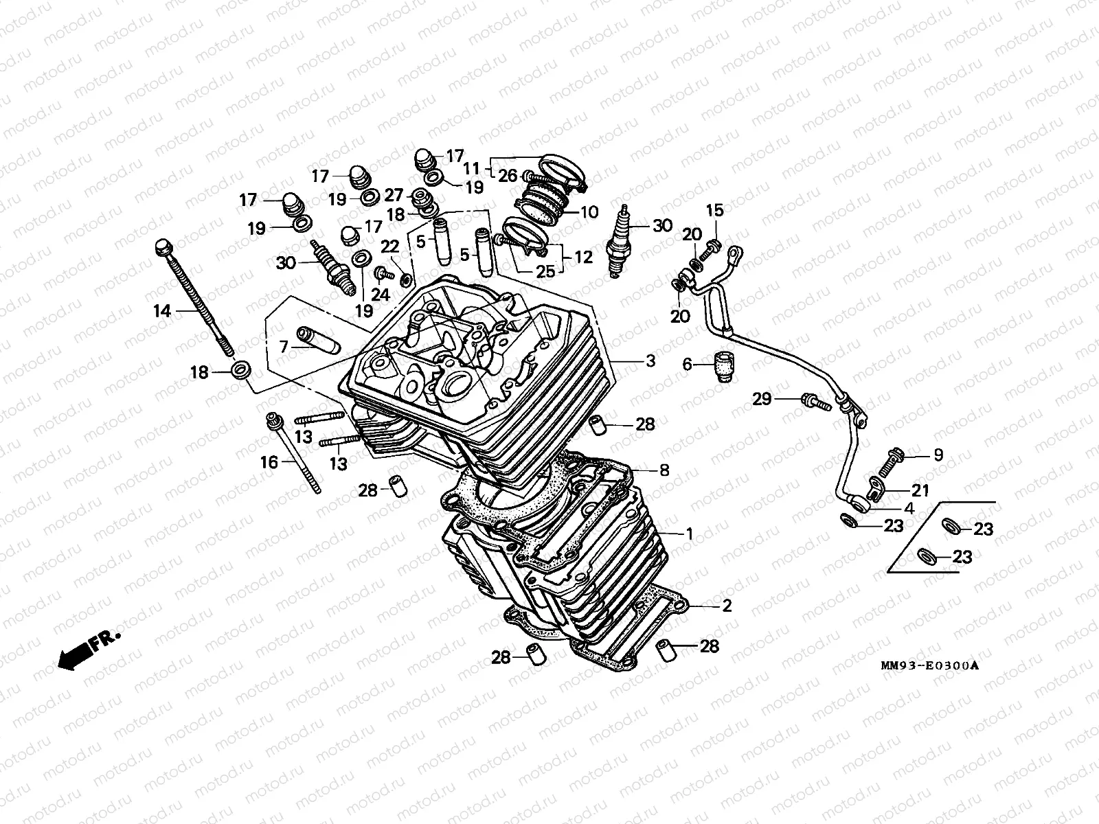 E-3 CYLINDER/CYLINDER HEAD (FRONT)