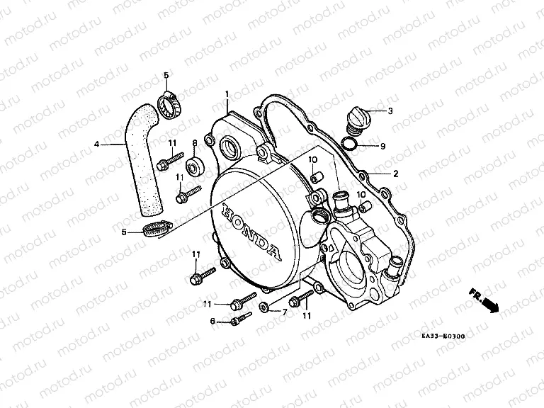 E-3 RIGHT CRANKSHAFT COVER (1)