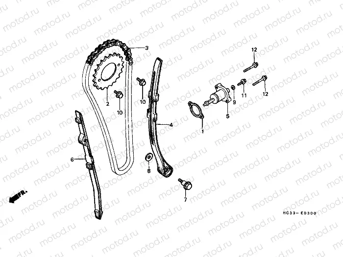 E-3 TIMING CHAIN ​​/ TENSIONER
