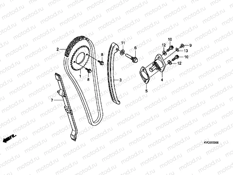 E-3 TIMING CHAIN ​​/ TENSIONER (GLH1251SH / 2SH / 3SH)