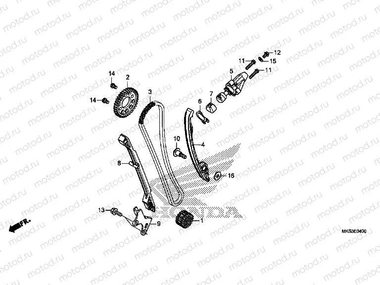 E-4 CAM CHAIN & TENSIONER