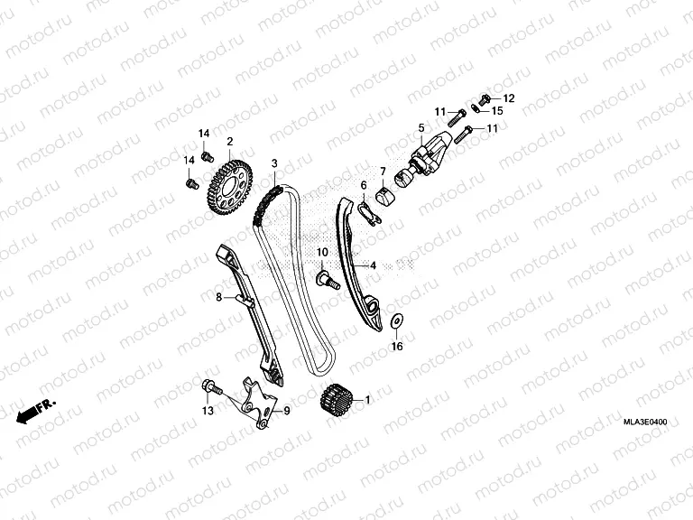 E-4 CAM CHAIN & TENSIONER