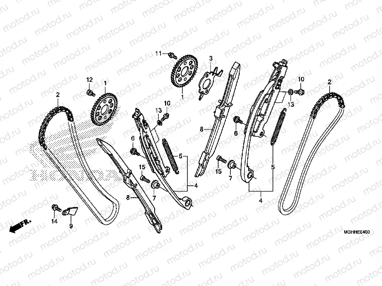 E-4 CAM CHAIN ​​/ TENSIONER