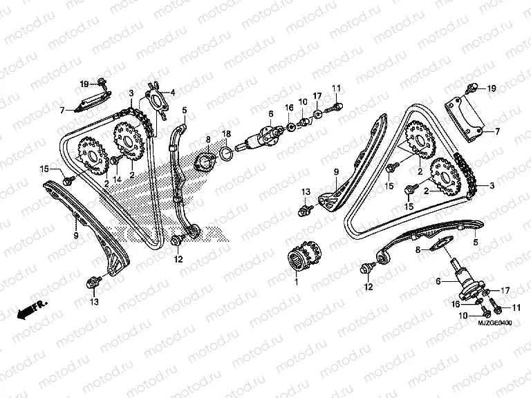 E-4 CAM CHAIN ​​/ TENSIONER