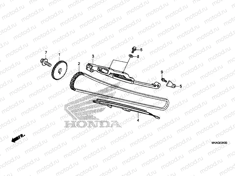 E-4 CAM CHAIN ​​/ TENSIONER