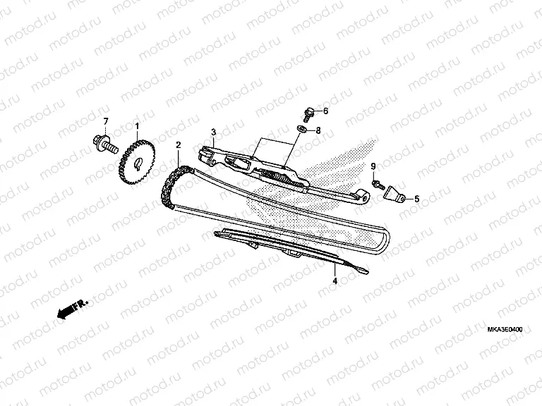 E-4 CAM CHAIN ​​/ TENSIONER