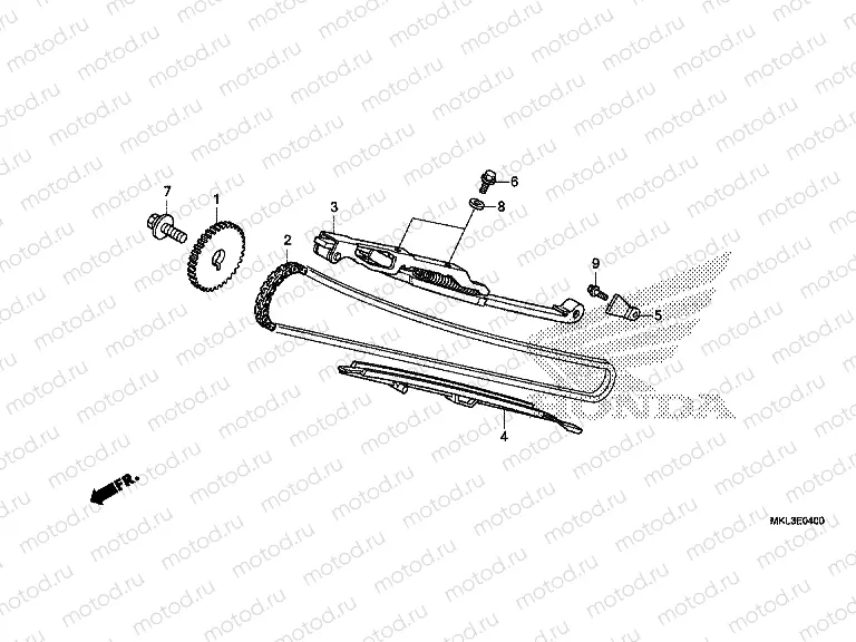 E-4 CAM CHAIN & TENSIONER