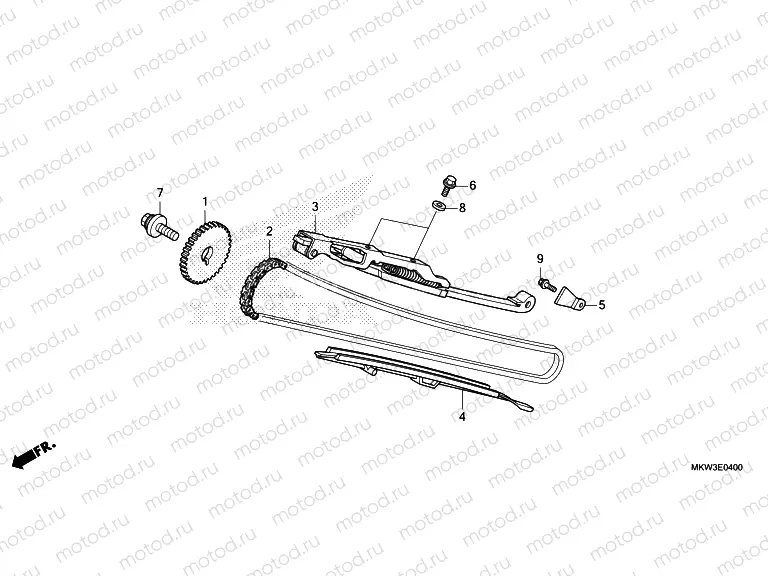 E-4 CAM CHAIN & TENSIONER