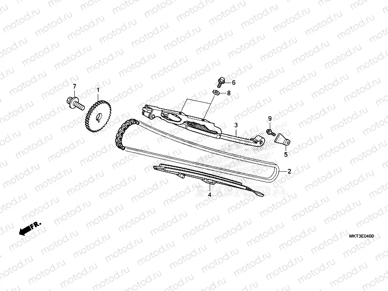 E-4 CAM CHAIN & TENSIONER