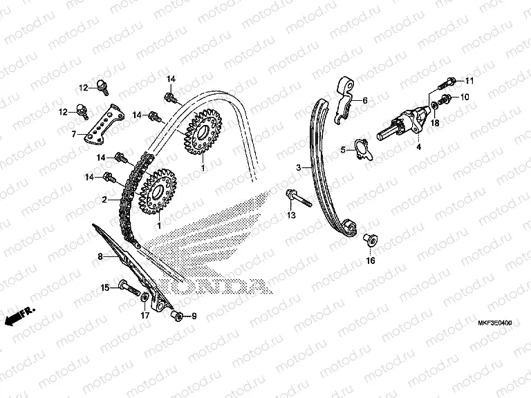 E-4 CAM CHAIN ​​/ TENSIONER