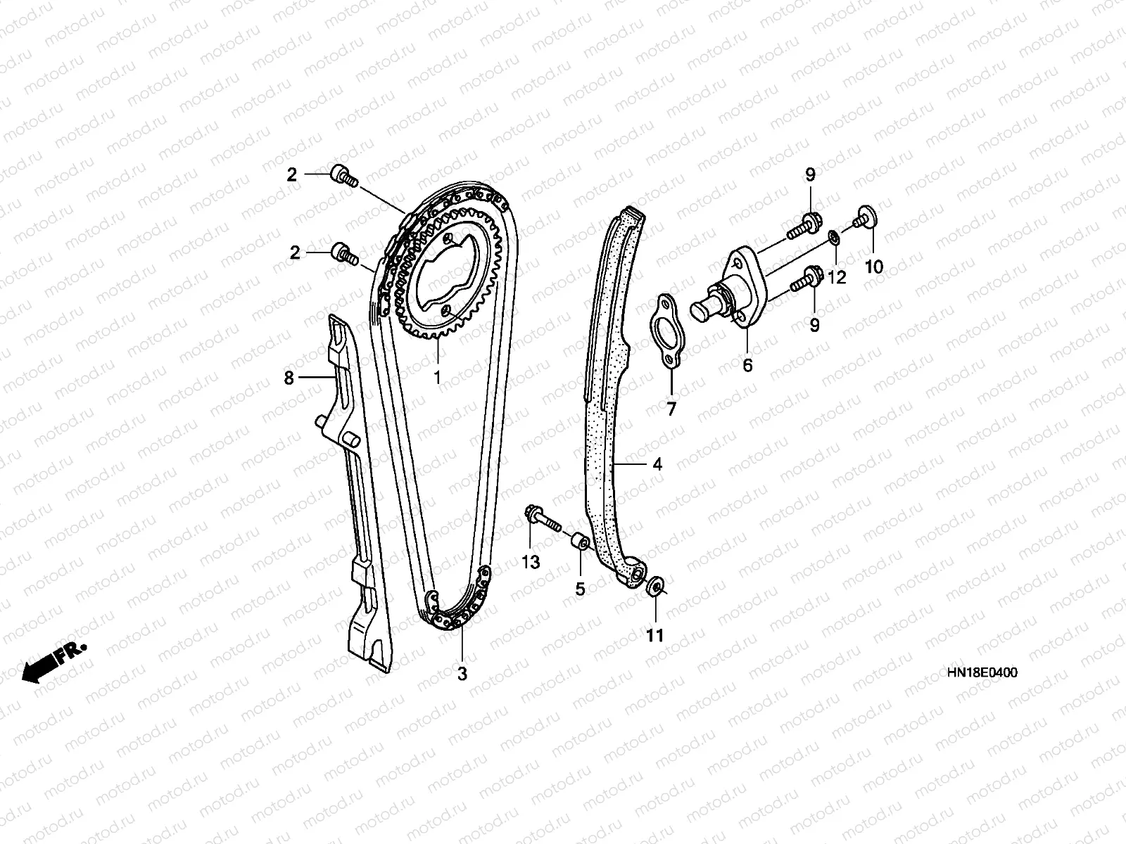 E-4 CAM CHAIN ​​/ TENSIONER